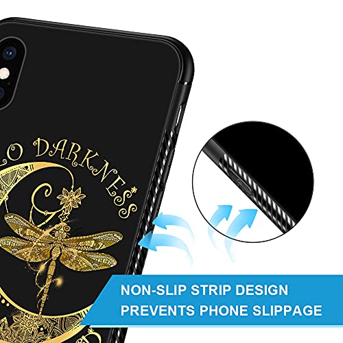 Coque iPhone Xs Max antidérapant protection rigide polycarbonate antichoc lune libellule