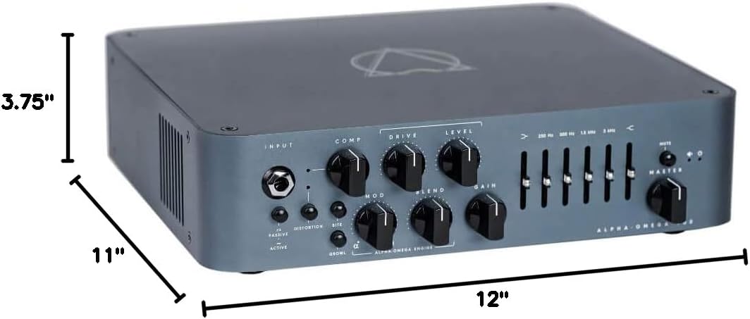 Dimensions of Darkglass Alpha Omega 900 Bass Head