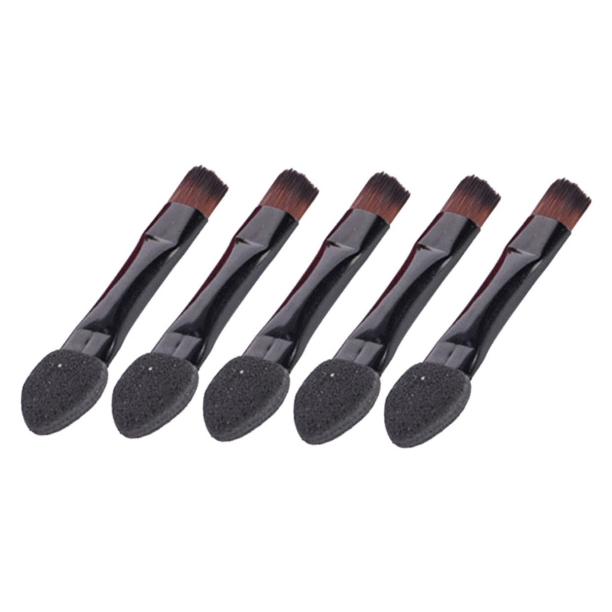 NULYLU Comfy Touch Makeup Brush Set 50pcs Eyebrow Lip Brush Eye Shadow Sponge Applicator Black