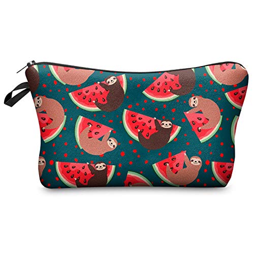 Preisvergleich Produktbild CEXWZQ Frauen Kosmetiktasche Faultier Muster Digitaldruck Kulturreiseveranstalter Make-Up wasserdichte Schreibwaren Tasche Student Geldbörse Lippenstift Tasche