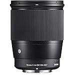 Sigma 16mm f/1.4 DC DN Contemporary Lens for Sony E (402965) Black