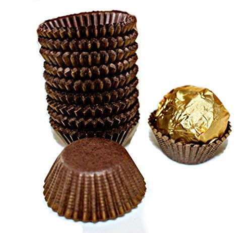 Cake Decor Paper Candy Cups – Brown with Gold Stripes – 1000 pcs-image-35