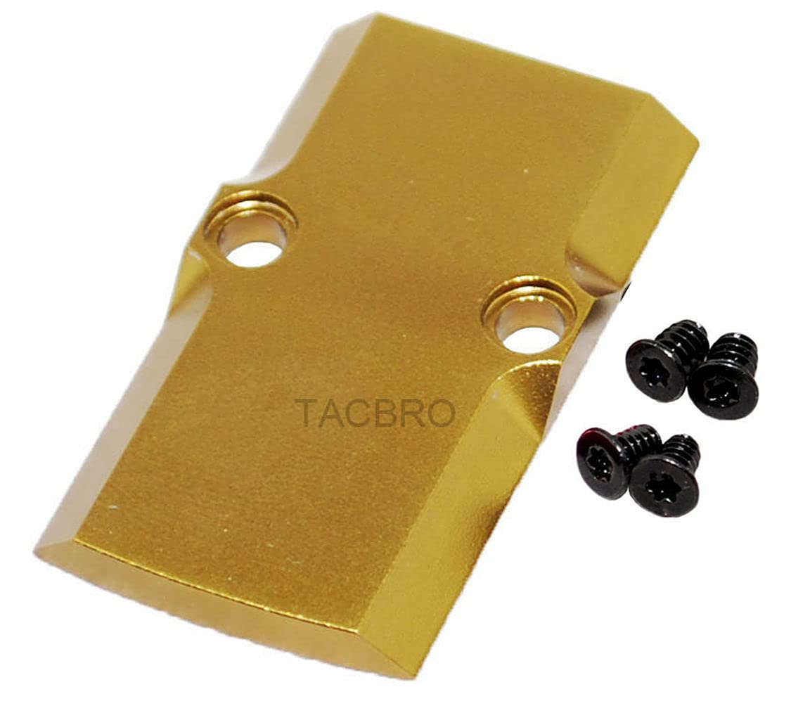 Tan Anodized Aluminum RMR Cover Plate for Glock 17 19 26 Cut Slides