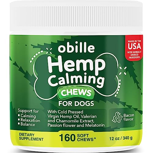 Hemp Calming for Dogs 160 Chews 12oz  Calming Chews for Dogs Anxiety Relief Everyday Stress Relaxation  with Hemp Oil Flax Seed Meal Melatonin Valerian and Chamomile Extract  Cucciolini Doodles Hemp calming for dogs 160 chews 12oz  calming chews for dogs anxiety relief everyday stress relaxation  with hemp oil flax seed meal melatonin valerian and chamomile extract   cucciolini doodles