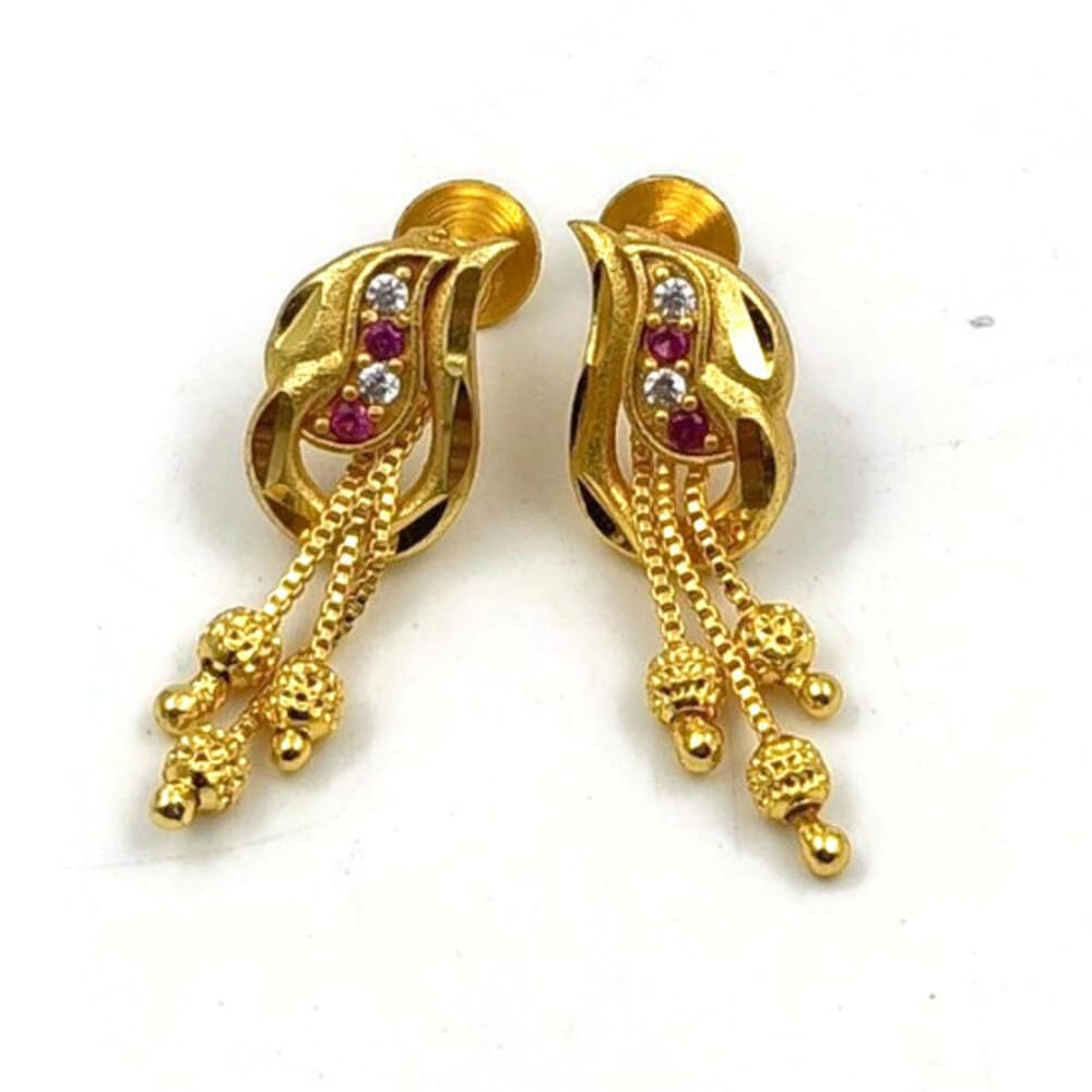 PRS GOLD COVERING -Womens gold plated drops earrings jewellery (B0DBWDXLD8) Amazon Price History, Amazon Price Tracker