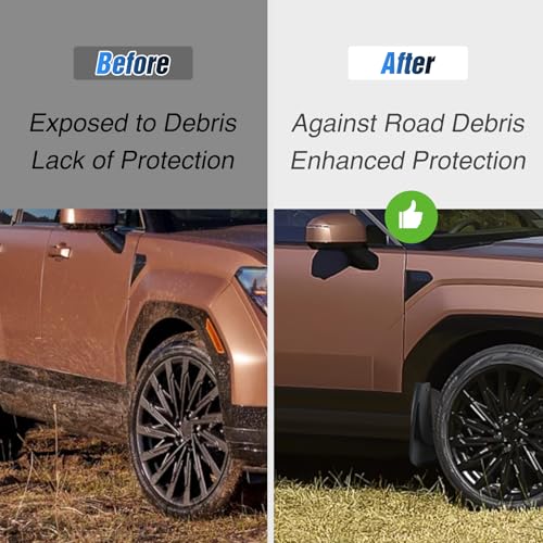 Image of Nilight Mud Flaps Splash Guards for Hyundai Santa Fe 2024 2025 2026 | No Drilling Precision Fit Exterior Accessories Heavy-Duty Splash Guards Protection, Front & Rear Set