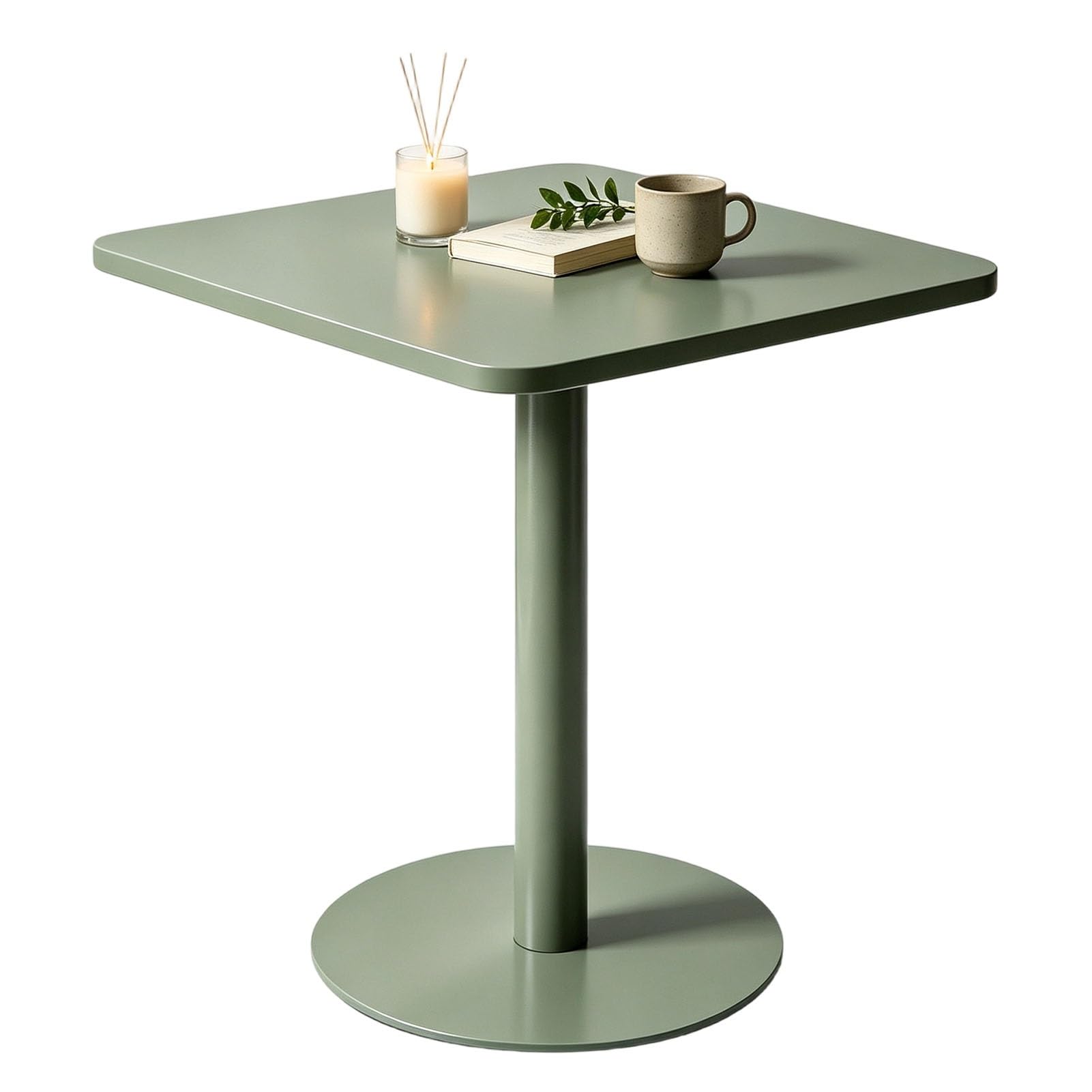 Mesa de cóctel metálica para disfrutar del café en el sofá o en un bistro moderno