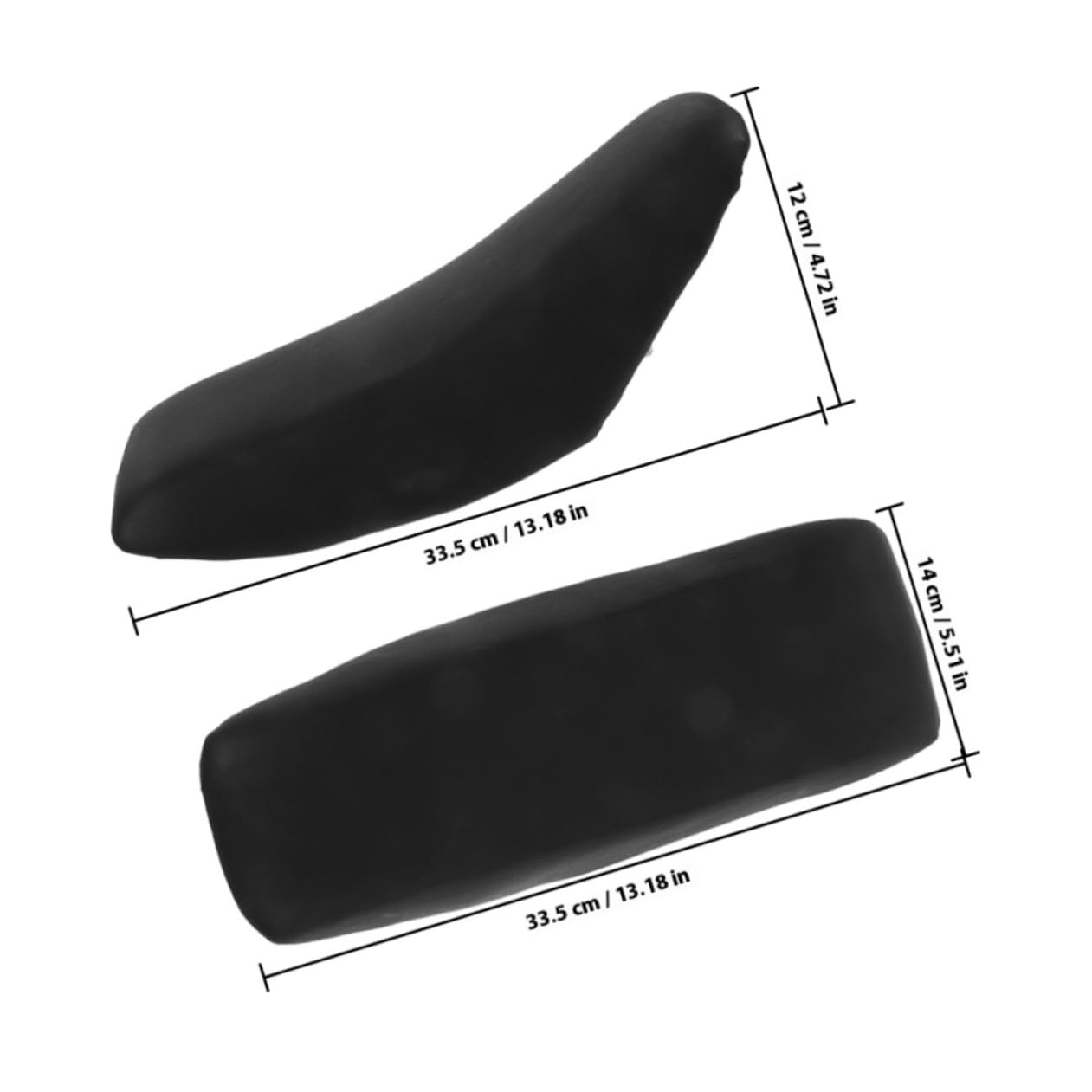 Cabilock 2pcs Housse de Siège Moto Rembourrée en Polyester et Éponge, Selle Large de Moto Cross Confortable et Solide pour Quad Tout-Usage Plage et Hors-Piste