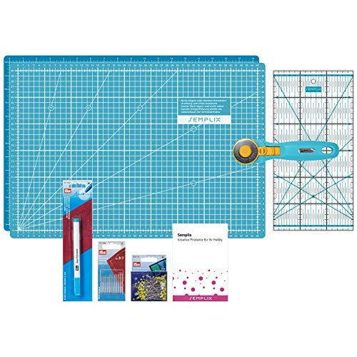 Semplix Patchwork Starter Set grau/ türkis Prym Aqua-Trickmarker ab