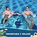 Pool Floats - 2 Pack Inflatable Pool Rafts, Pool Floats Adult Size, 4-in-1 Floats for Swimming Pool, Thick PVC Pool Float Lounger Water Hammock