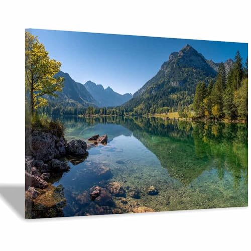 Ombre de la Montagne Poster Nature Multicolore Toile Décorative Haut de Gamme