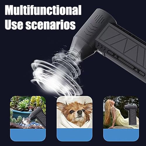 Générique Electric Air Duster, Portable Outdoor Fan Compressed Air Dust Blower, Handheld Drying Machine with 3 Gear Adjustable Speeds, Cordless Cleaner for Cycling Gear, Keyboard, PC Parts – Image 6