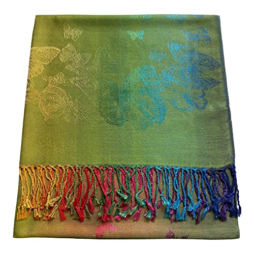 CJ Apparel Butterfly Design Shawl Scarf Wrap Stole Throw Head Wrap Pashmina New