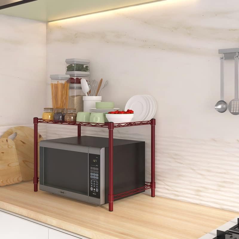 TUNEHOME Kitchen Cabinet - 1 Shelf (Red)