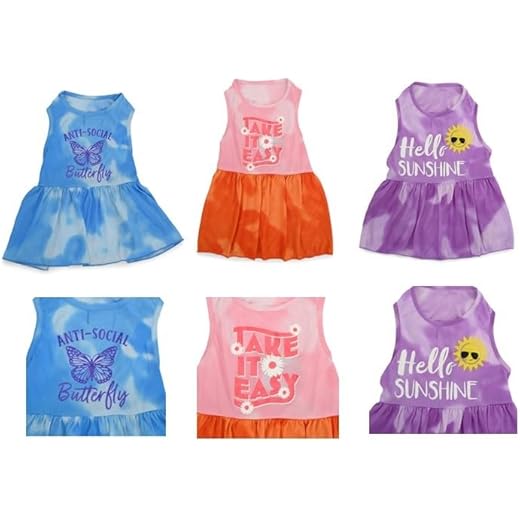 Mayra Pack of 3 Winter Dresses for Pets - Medium