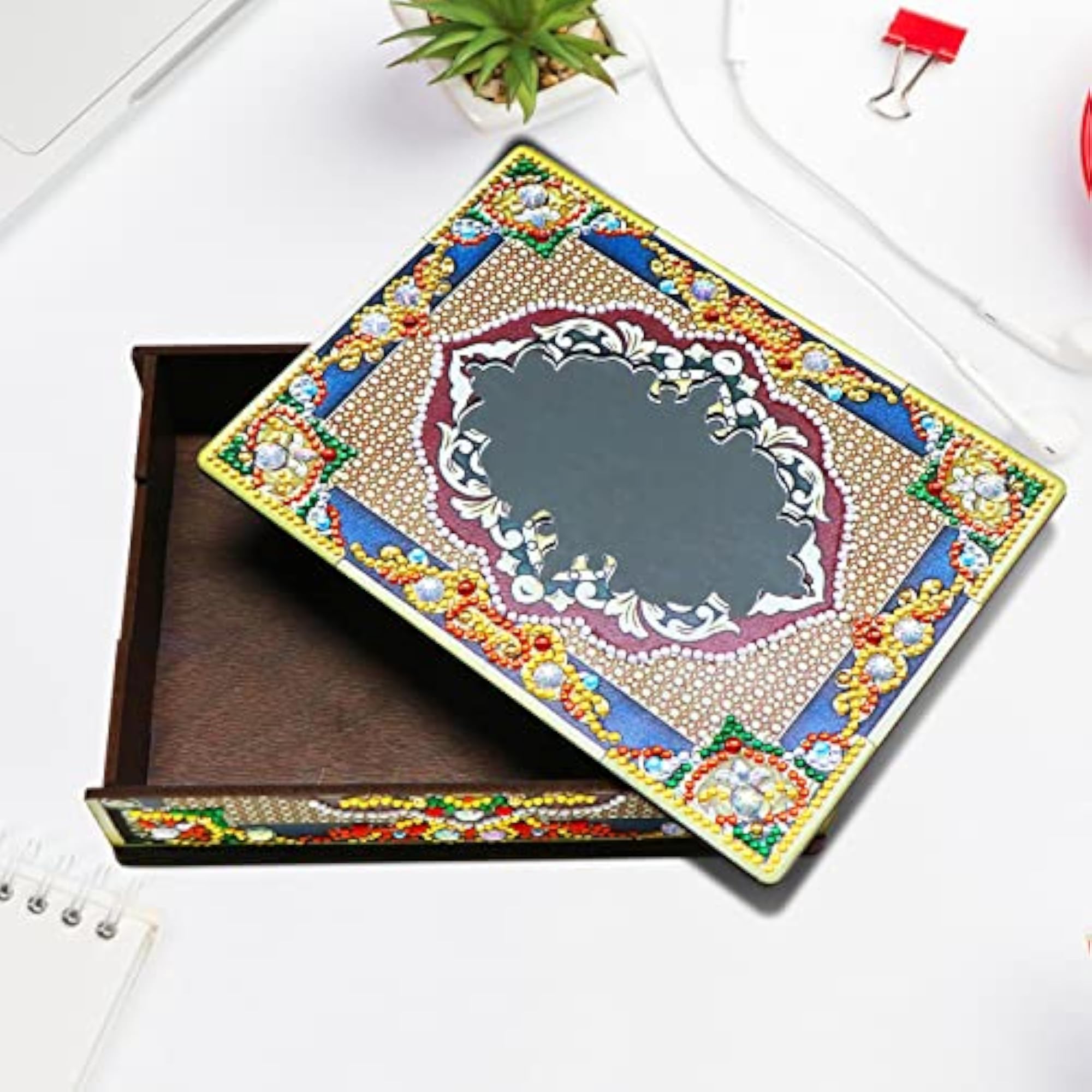 Handmade Enameled Jewelry Box, Pumpkin Trinket Holder
