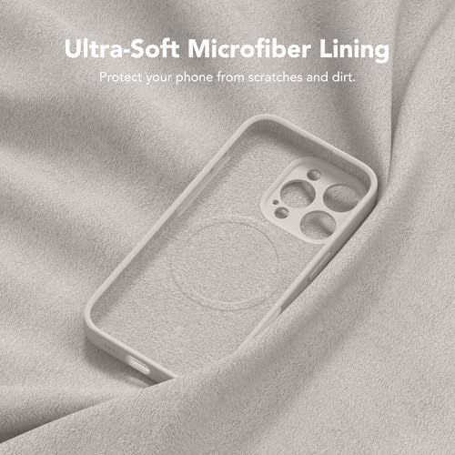 Image of Magnetic for iPhone 16 Pro Max Case, Compatible with MagSafe, [Full Camera Protection][Screen Protector] Silicone Shockproof Protective Phone Case for iPhone 16 Pro Max 6.9 inch, Stone