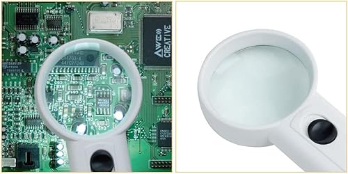 Miniatura 6 de Pro'sKit MA-021 3.5X Lupa LED de mano para remiendo DIY componentes electrónicos Junta de soldadura Herramientas de mantenimiento