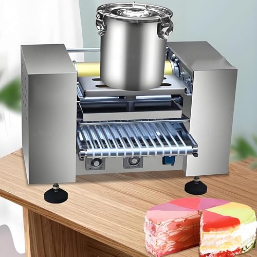 Máquina Para Preparar Masa De Pastel De Mil Capas (Mille Crêpe),Automatizada Con Calentamiento Uniforme a 150°c,Regulación De Velocidad Continua (1-100 Niveles),Panel De Control,Para Postres 8inches