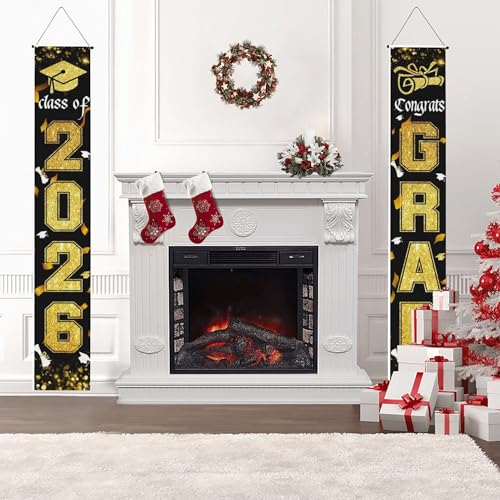 Image of Graduation Decorations 2026 Grad Porch Banner for Any Schools or Grades Graduation Banner Class of 2026 Party Decor