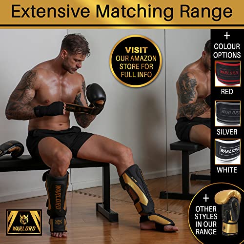 Warlord “Yari” Superior Boxing Gloves Men, Muay Thai Gloves, Mma Gloves, Kickboxing Gloves, Punching Bag Gloves, Boxing Bag, Heavy Bag Gloves, Boxing Equipment, Pre Workout Sets (Black/Gold, 14 Oz) #TOP6
