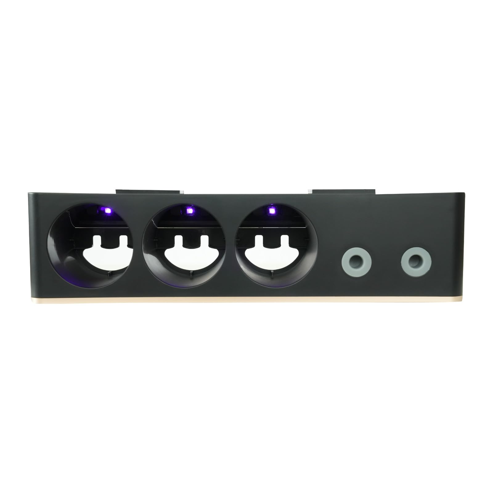 Dispensador de pasta de dientes automática UV para cepillos de dientes de pared con pantalla LED USB, batería para cepillo de dientes eléctrico para cocina, cuarto de baño, hotel (negro)