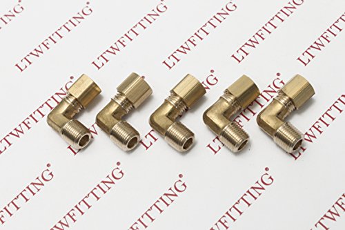 Ltwfitting HF693205 Brass 3/16-Inch Od X 1/8-Inch Male Npt 90 Degree Compression Elbow thumb #2