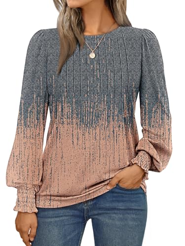 Image of AUTOMET Womens Long Sleeve Shirts Fall Blouses Tops Business Casual Outfits