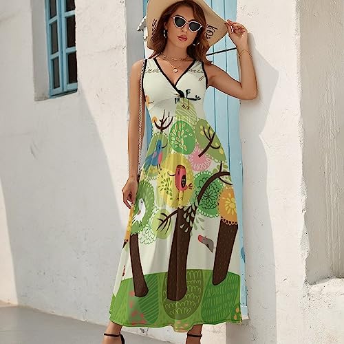 Robe sans manches col en V pour masquer les complexes en XL - 5