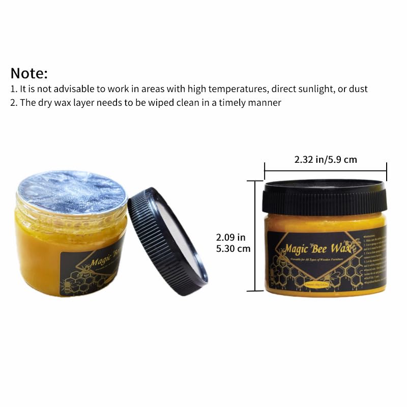 Cera para madera 9 piezas con esponja y pulidor natural miniatura 5
