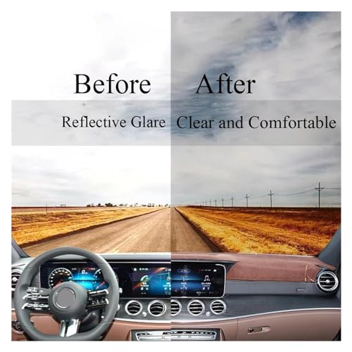 Dash mat cover en suédine marron protection soleil tapis de bord auto - 5
