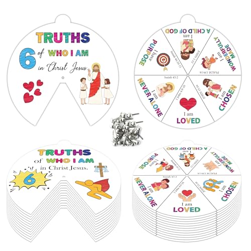 AsodSway Religious Coloring Wheel, 72Pcs DIY Paper Crafts for Sunday School - image 1