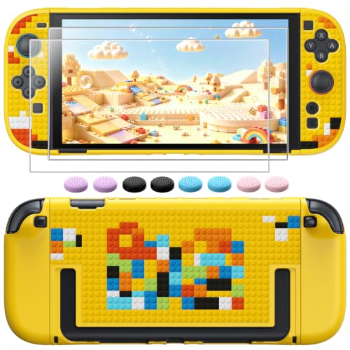 Image of Switch 2 Retro Case Protector, Dockable Cover Shell for Nintendo 2 | Protective Case for Nintendo Switch 2 with Screen Protector and Thump Grip, Hard PC Case Accessories