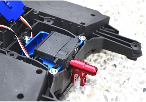 Miniatura 6 de GPM for 15 X-maX 6S8S 77086-4 Monster Truck Upgrade Parts Aluminum Alloy Metal Servo Mount Base Bracket + 25T Servo Arm - (Color Light Grey)