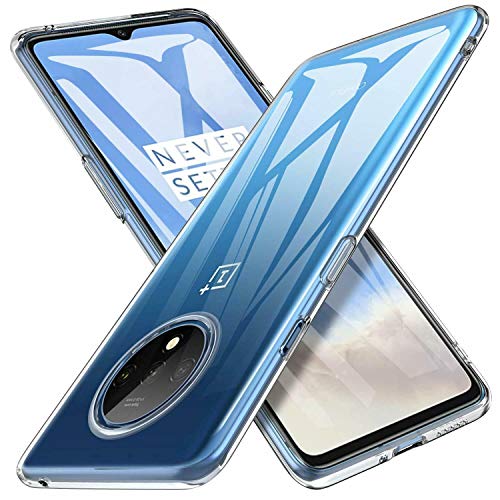 COPHONE® Coque de Protection Compatible avec OnePlus 7T Etui Transparent antidérapent Coque en Silicone Transparente et Discrete
