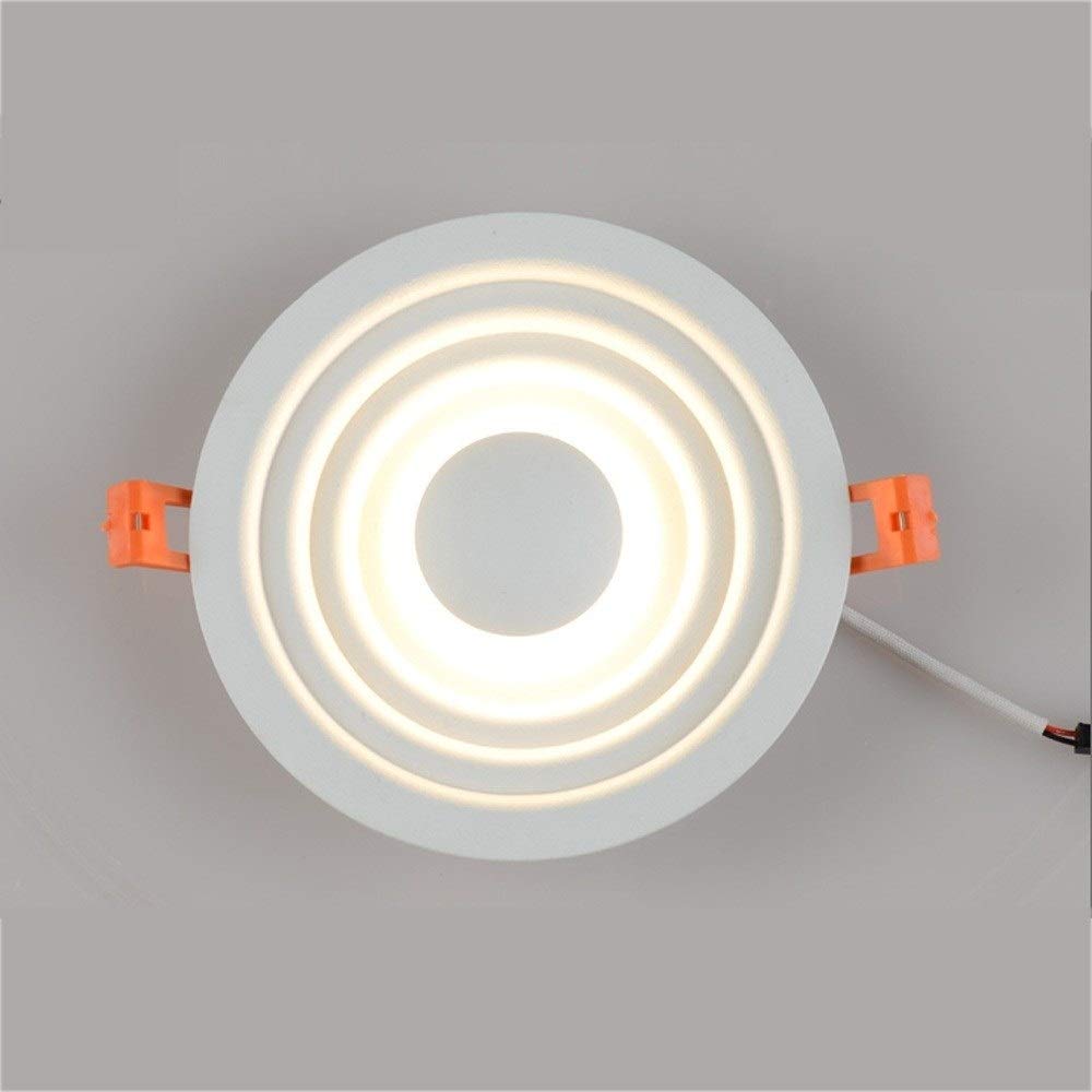 IGLZ White Integrated Ultra Slim Downlights No Stroboscopic Anti-Glare Warm Light LED Ceiling Light Easy Installation Round Recessed Ceiling Energy Saving Down Light Ultra Bright Spotlight 6W/12W