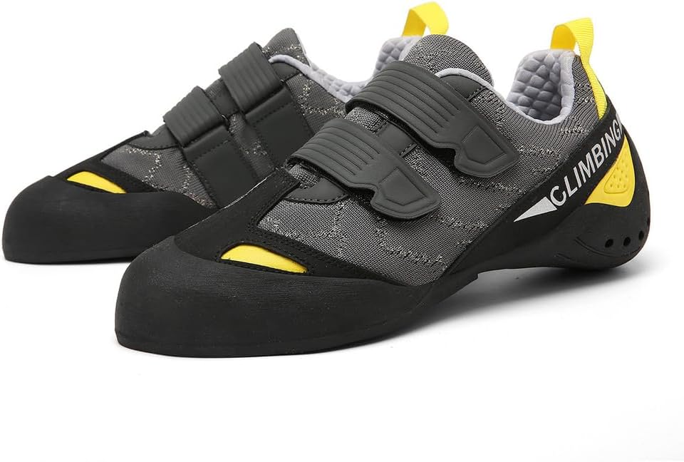 Mens Youth Wall Climbing Shoes, Non-Slip Lightweight Bouldering Sport Sneaker Breathable Rock Climbing Shoes for Adult