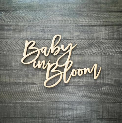 Baby in Bloom Sign for Backdrop,Baby Shower Decorations for Girl or Boy,Gender Reveal Pregnancy Wall Decor Party Backdrop Photography Background
