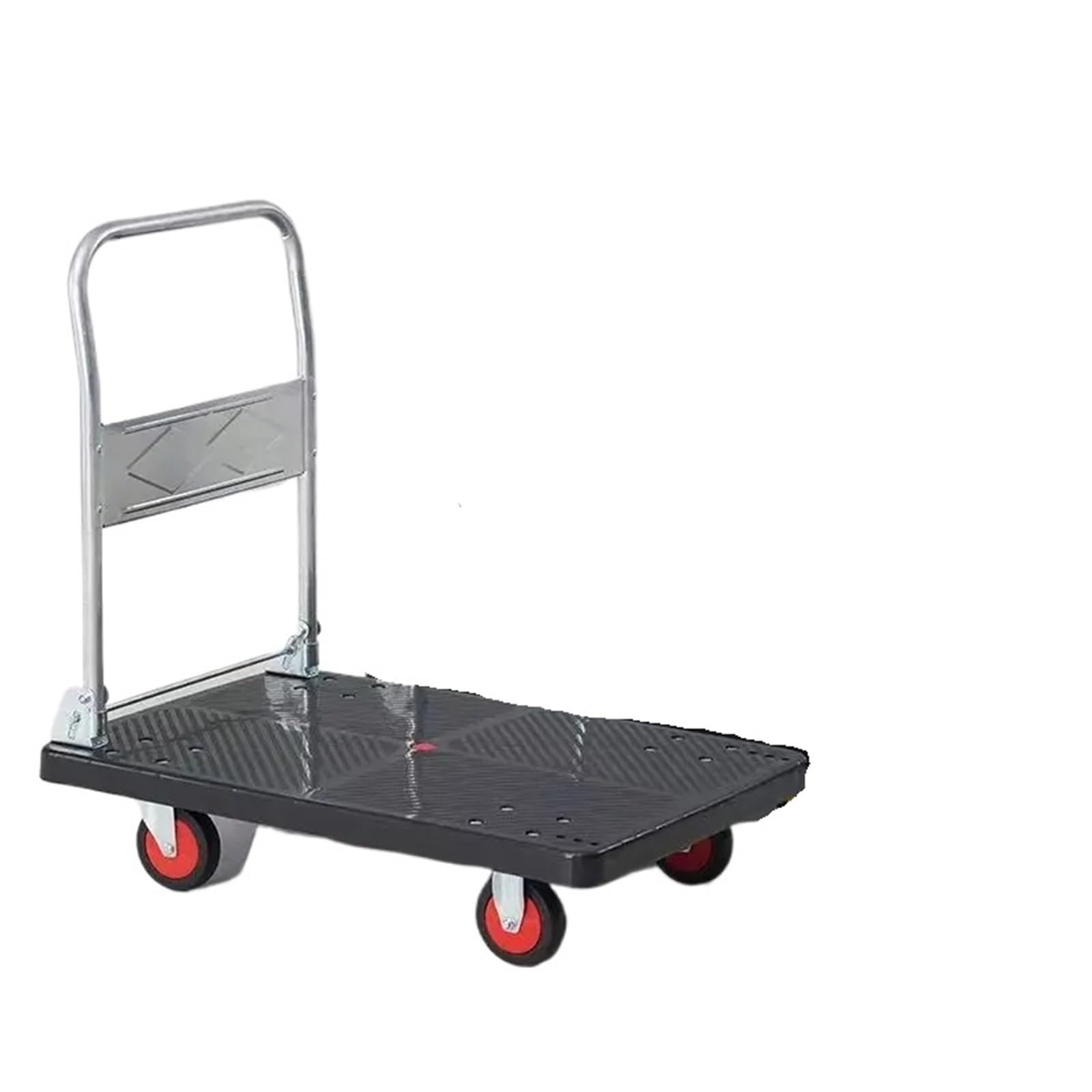 Platform Truck Cart, Folding Cart, Portable 4-Wheel Silent Flatbed For Warehouse Trailer Cargo(58 38cm)