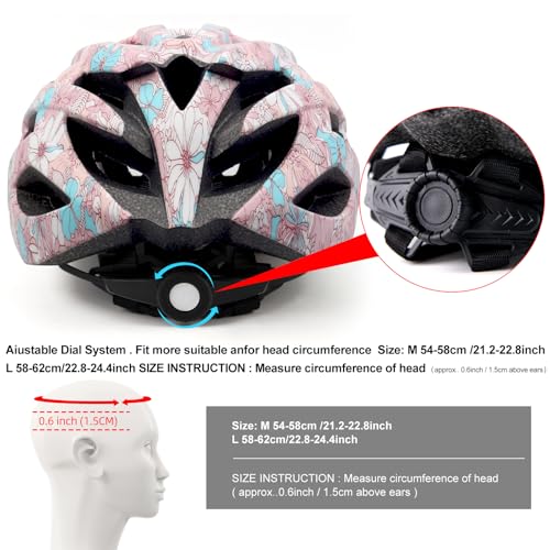 Adult Bike Helmets, Adjustable Mens Womens Bicycle Helmet,