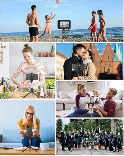 Image of Extendable Selfie Sticks with Wireless Remote 3-in-1 Multifunctional Selfie Stick with Tripod Stand Compatible with iPhone 17 16 15 14 13 12 11 Pro Xs Max Xr X, All Smartphone (169 CM)