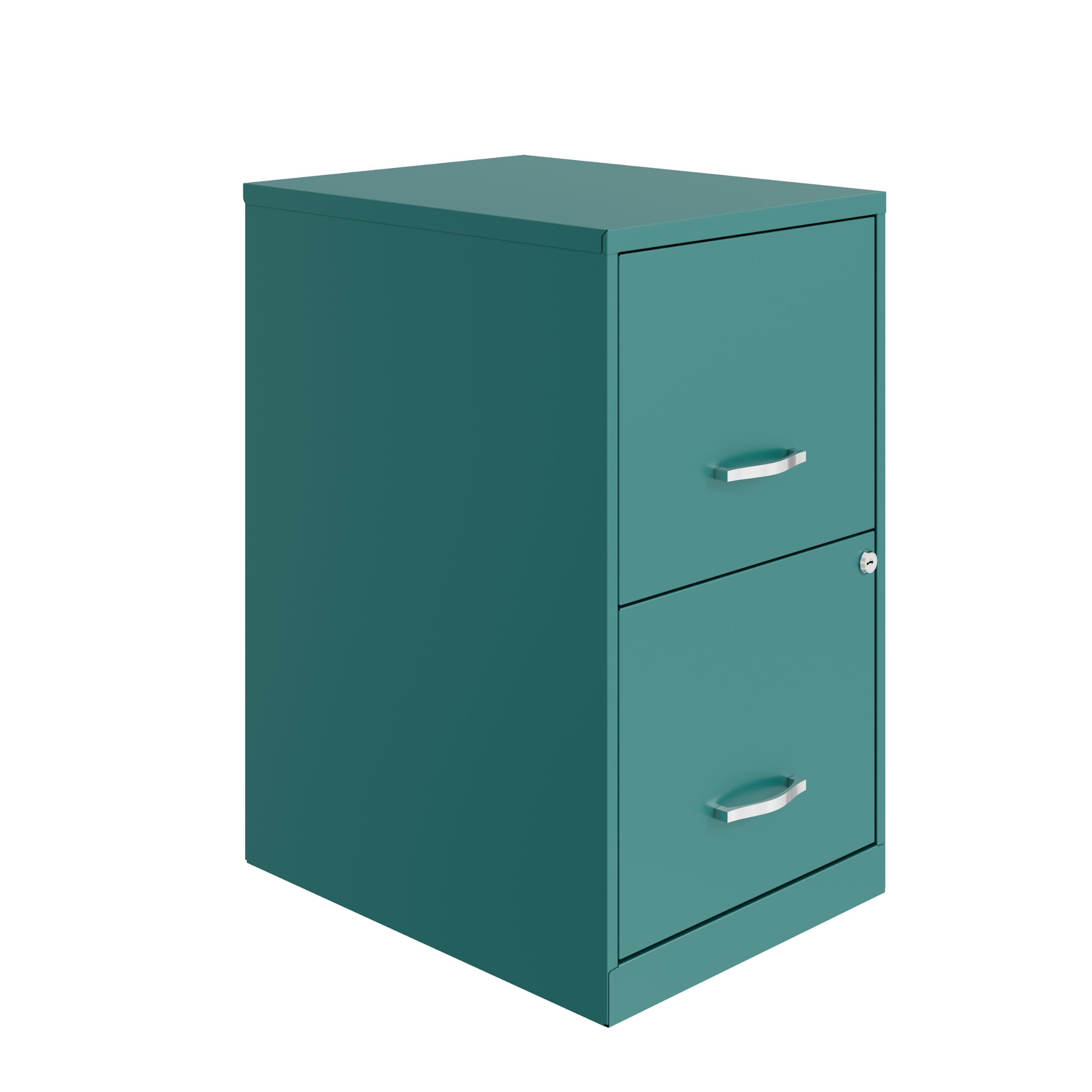Hirsh Industries Space Solutions 18in 2 Drawer Metal File Cabinet Teal, Letter Size, Fully Assembled