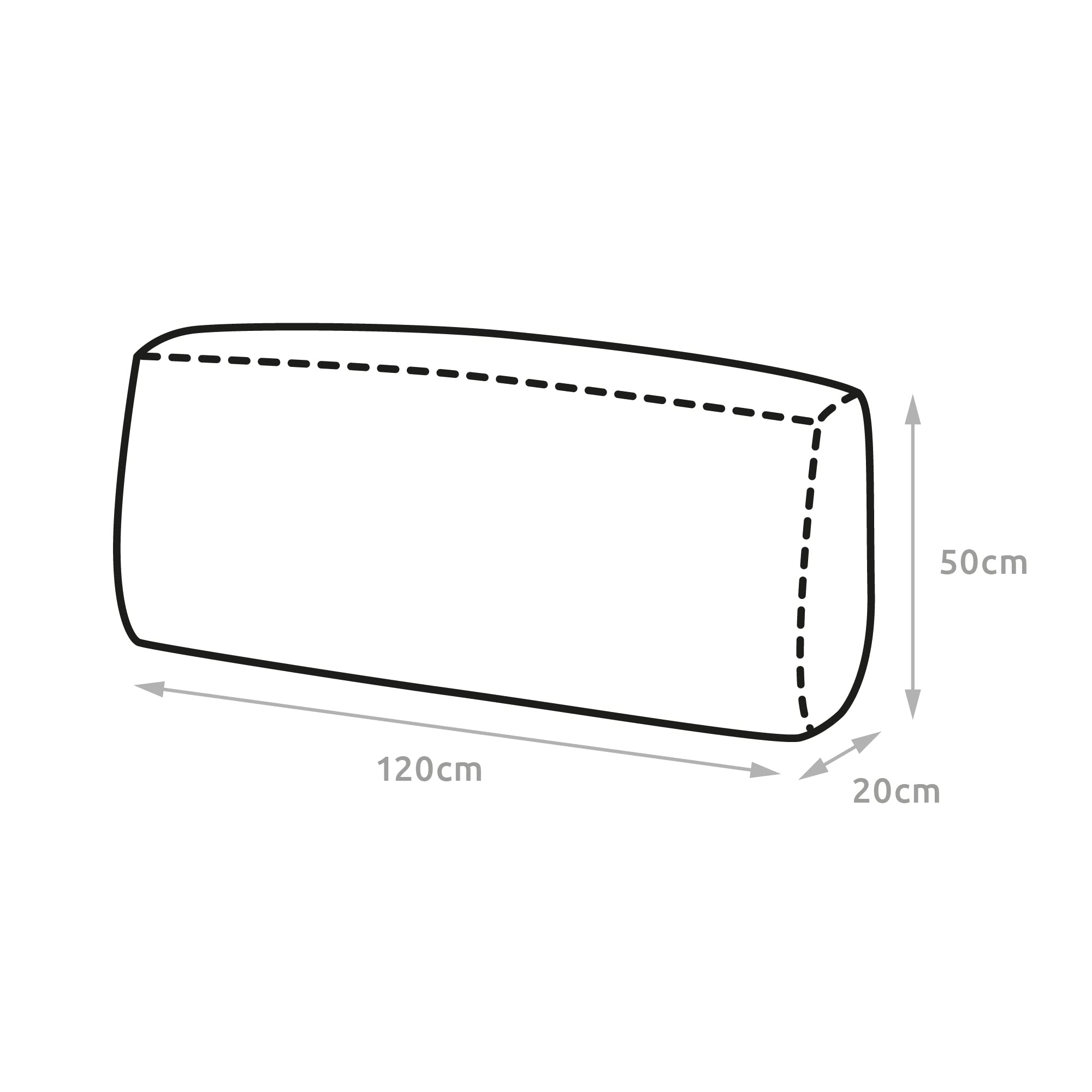 Spatium Jumbo XXL Cojines Sofá Palets Cojines para pales europalé palets Funda desenfundable, Impermeable (Beige, Respaldo Largo 120x50x20)
