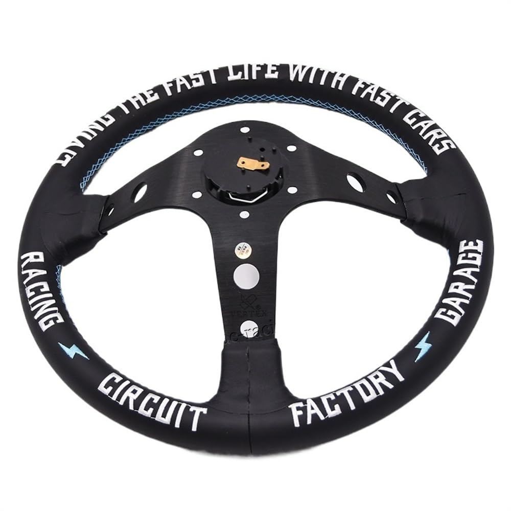 Volante Sportivo Volante automatico in pelle da 13 pollici Volante Vertex for auto Volante Sportivo Auto (Color : F)