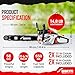 SHAYN 58cc Petrol Chainsaw - 2-Stroke Top Handle Chain Saw with 20" & 16" Bar, 4 Spare Chain, Anti-Vibration, Low-Noise, Auto Oiler, Toolkit & Carry Bag - Lightweight Garden Saw with 3-Year Warranty