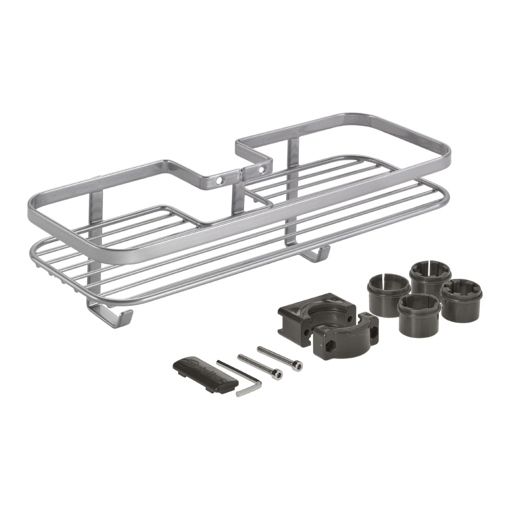 Metaltex Shower Shelf for Shower Rail Origin LUXY, Suitable for 18-25 cm