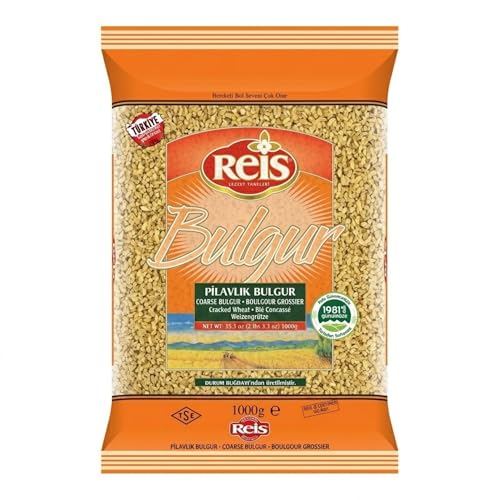 Reis Coarse Bulgur, Wheat Berries, Bulgur Wheat for Pilafs, Meals & Soups, Healthy Pantry Staples, Turkish Grocery Foods, High Fiber & Protein Cereal,