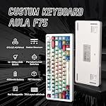 Aula F75 Wireless Mechanical Keyboard,Creamy Keyboard with RGB Backlit Hot Swappable, 81 Keys 75% Layout Gaming Keyboard, Bluetooth/2.4GHz/Type-C, Creamy Sounding - Reaper Switches - Image 2