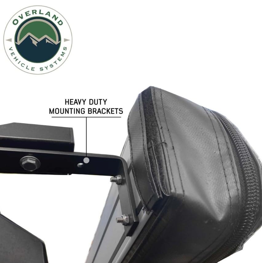 Overland Vehicle Systems HD Nomadic Car Side Shower Awning – Toldo de ducha portátil con privacidad rápida para vehículo, tela Ripstop 280G, montaje en vehículo, gris/verde miniatura 5