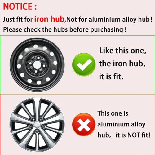 Image of ABX Hubcap Wheel Covers Hub Caps 15 Inch Set of 4 Black Universal Wheel Rim Cover R15 Stylish Car Decor Wheel Covers for Toyota Camry Nissan Mazda (black-04-TT, 15 inch)